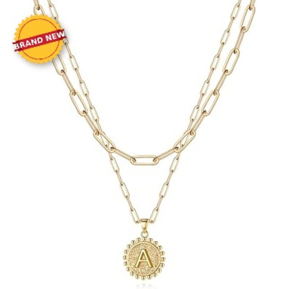 Yoosteel Layered Initial Necklaces for Women Trendy, Letter A-Z Necklace